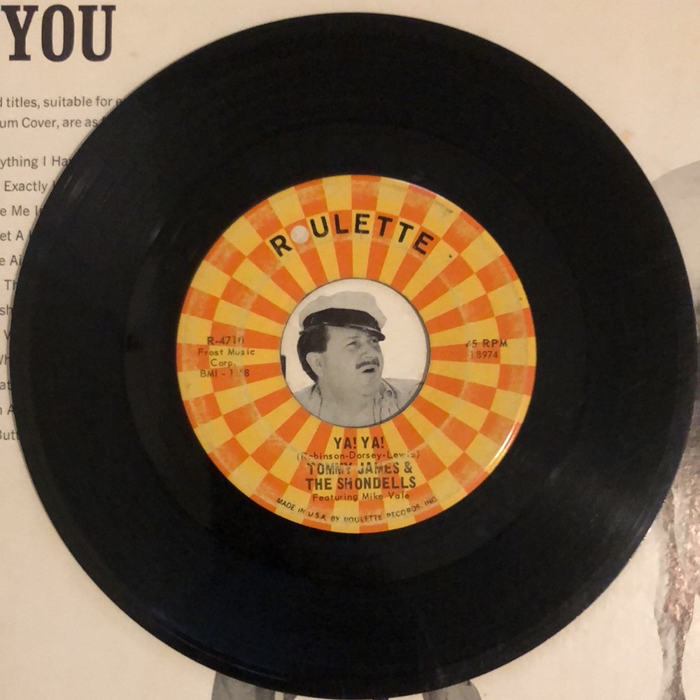 Tommy James It's Only Love Vinyl 45 Record '66